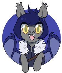 Size: 757x903 | Tagged: safe, artist:paichitaron, oc, oc only, oc:lapis, bat pony, pony, cute, ear piercing, earring, female, jewelry, mare, piercing, solo