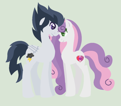 Size: 869x757 | Tagged: safe, artist:brigth-doddles99, rumble, sweetie belle, pegasus, pony, unicorn, female, male, older, rumbelle, shipping, simple background, straight, vector