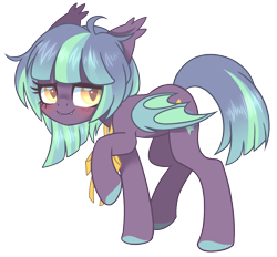 Size: 2394x2226 | Tagged: safe, artist:hawthornss, oc, oc only, oc:pluto, bat pony, pony, blushing, colored hooves, cute, cute little fangs, ear fluff, fangs, looking at you, simple background, transparent background