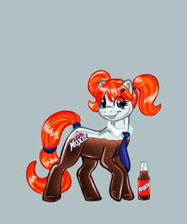 Size: 1035x1242 | Tagged: safe, artist:likeshine, oc, oc only, oc:moxie, food pony, object pony, original species, moxie soda, ponified, soda pony, solo