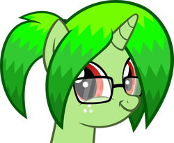 Size: 2340x1922 | Tagged: safe, artist:wellfugzee, oc, oc only, oc:bitter pill, pony, unicorn, cute, female, freckles, glasses, smiling, solo, wrong neighborhood