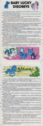 Size: 575x1666 | Tagged: safe, baby lucky, majesty, spike (g1), twilight, dragon, comic:my little pony (g1), g1, comic, dream castle, fog, mist, official, parenting, playing, story, will o' the wisp