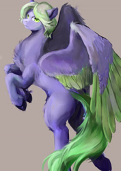 Size: 2480x3507 | Tagged: safe, artist:wolvierland, oc, oc only, pegasus, pony, male, solo, spread wings, stallion