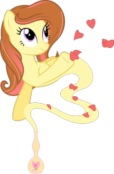 Size: 6400x9725 | Tagged: safe, artist:parclytaxel, oc, oc only, oc:milana roseta, genie pony, pegasus, pony, .svg available, absurd resolution, bottle, female, flower, genie, heart, mare, petals, raised hoof, rose, scattering, simple background, smiling, solo, transparent background, vector