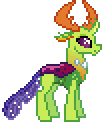 Size: 102x122 | Tagged: safe, artist:botchan-mlp, thorax, changedling, changeling, animated, blinking, cute, gif, king thorax, male, pixel art, simple background, solo, standing, thorabetes, transparent background