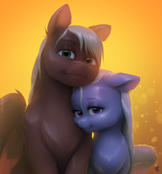 Size: 3661x3928 | Tagged: safe, artist:katputze, cloudchaser, oc, oc:neostrike, pegasus, pony, backlighting, canon x oc, commission, couple, cuddling, ear fluff, female, floppy ears, fluffy, lidded eyes, looking at you, male, mare, neochaser, nuzzling, smiling, stallion, straight, wet, wet mane, wing fluff