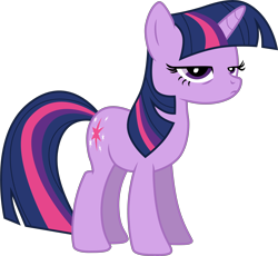 Size: 3712x3420 | Tagged: safe, artist:tomfraggle, twilight sparkle, unicorn twilight, pony, unicorn, boast busters, female, mare, simple background, solo, transparent background, twilight is not amused, unamused, vector