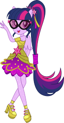 Size: 3000x5752 | Tagged: safe, artist:aqua-pony, sci-twi, twilight sparkle, twilight sparkle (alicorn), alicorn, dance magic, equestria girls, spoiler:eqg specials, absurd resolution, female, glasses, legs, platform shoes, ponied up, scitwilicorn, simple background, smiling, solo, transparent background, vector, wings