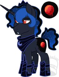 Size: 531x700 | Tagged: safe, artist:tambelon, oc, oc only, oc:prince nocturne, pony, unicorn, colt, male, offspring, parent:king sombra, parent:princess luna, parents:lumbra, simple background, solo, transparent background, watermark