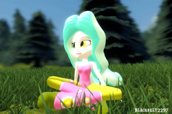 Size: 1356x897 | Tagged: safe, artist:blackbelt2297, paisley, equestria girls, 3d, gmod, grass, sitting, solo