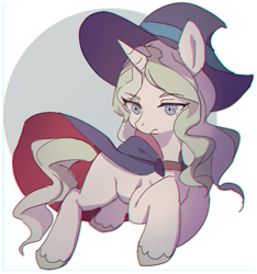 Size: 603x643 | Tagged: safe, artist:野野花@お仕事募集中, pony, anime, diana, diana cavendish, explicit source, little witch academia, pixiv, ponified, solo, witch