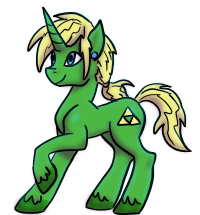 Size: 200x215 | Tagged: safe, artist:katkathasahathat, pony, unicorn, link, simple background, solo, the legend of zelda, transparent background