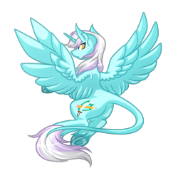 Size: 5000x5000 | Tagged: safe, artist:amazing-artsong, oc, oc only, oc:windblade, alicorn, pony, absurd resolution, alicorn oc, colored pupils, female, long tail, looking back, mare, simple background, solo, spread wings, transparent background