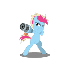 Size: 835x894 | Tagged: safe, artist:lavendus, oc, oc only, earth pony, pony, arm cannon, bipedal, female, mare, simple background, solo, transparent background