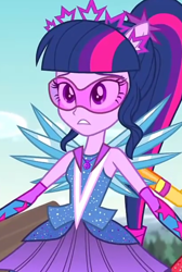 Size: 530x788 | Tagged: safe, screencap, sci-twi, twilight sparkle, equestria girls, legend of everfree, cropped, solo