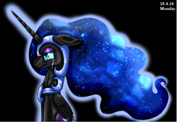 Size: 801x554 | Tagged: safe, artist:inspiredpixels, nightmare moon, black background, crying, simple background, solo