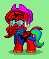 Size: 164x198 | Tagged: safe, artist:loopsorspool, oc, oc only, oc:princess sarcastia, alicorn, pony, alicorn oc, donut steel, pony town, solo, this is your god now