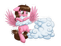 Size: 1024x768 | Tagged: safe, artist:novaintellus, oc, oc only, oc:shyfly, cloud, simple background, solo, transparent background