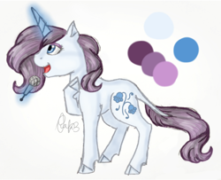 Size: 1280x1041 | Tagged: safe, artist:sweetheart-arts, oc, oc only, oc:bluebelle, classical unicorn, cloven hooves, leonine tail, solo, unshorn fetlocks