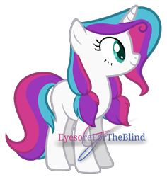 Size: 855x905 | Tagged: safe, artist:eyesorefortheblind, oc, oc only, oc:clarissa clairty, alicorn, pony, unicorn, alicorn oc, teenager, watermark