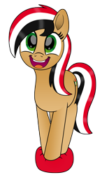 Size: 2141x3439 | Tagged: safe, artist:pananovich, oc, oc only, oc:syriana, earth pony, pony, /mlpol/, female, happy, mare, nation ponies, ponified, smiling, solo, syria