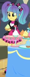 Size: 172x434 | Tagged: safe, screencap, pixel pizazz, equestria girls, friendship games, cropped, cupcake, food, solo