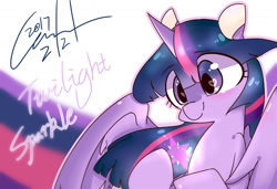 Size: 1500x1024 | Tagged: safe, artist:cat_bear, twilight sparkle, twilight sparkle (alicorn), alicorn, pony, heart eyes, solo, wingding eyes