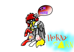 Size: 2000x1424 | Tagged: safe, artist:h0rnycorn, oc, oc only, oc:blaze, oc:hornycorn, comforting, crying, hug, sad, simple background, transparent background, winghug