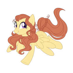 Size: 2000x2000 | Tagged: safe, artist:azure-art-wave, oc, oc only, oc:daisy, pegasus, pony, female, flying, freckles, high res, mare, simple background, solo, transparent background