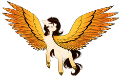 Size: 1780x1125 | Tagged: safe, artist:kseniyart, oc, oc only, oc:monarch dream, pegasus, pony, colored wings, female, mare, multicolored wings, simple background, solo, spread wings, transparent background, wings