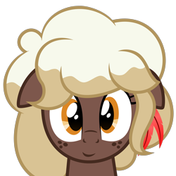 Size: 7667x7667 | Tagged: safe, artist:besttubahorse, oc, oc only, oc:sweet mocha, pony, absurd resolution, bust, cute, floppy ears, freckles, looking at you, mochabetes, ocbetes, simple background, smiling, solo, transparent background, vector