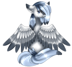 Size: 1313x1213 | Tagged: safe, artist:alithecat1989, oc, oc only, oc:mellany, pegasus, pony, crying, female, mare, rear view, request, sad, simple background, solo, transparent background