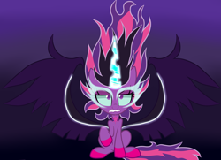 Size: 5904x4278 | Tagged: safe, artist:lovehtf421, midnight sparkle, sci-twi, twilight sparkle, pony, equestria girls, absurd resolution, equestria girls ponified, ponified, sitting, solo