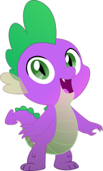 Size: 565x938 | Tagged: safe, alternate version, artist:frownfactory, spike, dragon, my little pony: the movie, .svg available, baby, baby dragon, cute, fangs, green eyes, happy, looking at you, male, open mouth, simple background, smiling, solo, spikabetes, svg, transparent background, vector