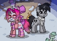 Size: 189x135 | Tagged: safe, oc, oc only, oc:i don't ship it, oc:i ship it, cupid, plushie, pony town, snow