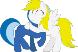 Size: 7447x5008 | Tagged: safe, artist:derphed, oc, oc only, oc:pony cultist, absurd resolution, blank flank, happy, hug, simple background, transparent background