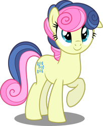 Size: 4099x5000 | Tagged: safe, artist:orin331, bon bon, sweetie drops, pony, absurd resolution, alternate hairstyle, alternate universe, c:, cute, dancerverse, female, floppy ears, mare, raised hoof, simple background, smiling, solo, transparent background, vector