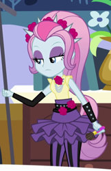 Size: 374x576 | Tagged: safe, screencap, violet blurr, equestria girls, photo finished, cropped, solo