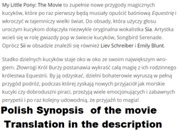 Size: 636x467 | Tagged: safe, my little pony: the movie, polish, synopsis, text, text only, translated in the description