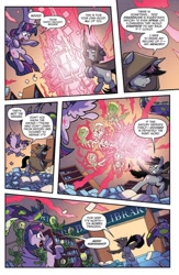 Size: 900x1384 | Tagged: safe, artist:tonyfleecs, idw, shadow lock, twilight sparkle, twilight sparkle (alicorn), alicorn, marshan, pony, unicorn, from the shadows, spoiler:comic, spoiler:comic52, book, comic, female, library, magic, male, mare, official comic, preview, speech bubble, stallion, that pony sure does love books