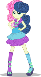 Size: 3000x5695 | Tagged: safe, artist:irisiter, bon bon, sweetie drops, equestria girls, life is a runway, rainbow rocks, .svg available, absurd resolution, alternate hairstyle, clothes, hand on hip, simple background, smiling, solo, transparent background, vector