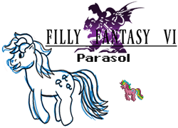 Size: 322x232 | Tagged: safe, artist:rydelfox, parasol (g1), g1, filly fantasy vi, sprite