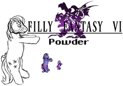 Size: 308x216 | Tagged: safe, artist:rydelfox, powder, g1, filly fantasy vi, sprite