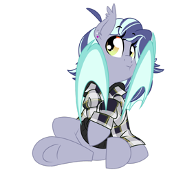 Size: 1024x1024 | Tagged: safe, artist:kellythedrawinguni, oc, oc only, bat pony, pony, clothes, female, mare, shirt, simple background, sitting, solo, transparent background