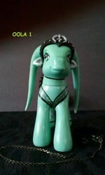 Size: 576x960 | Tagged: safe, artist:dannabats, g3, comic sans, irl, leash, oola, photo, ponified, solo, star wars, toy, twi'lek