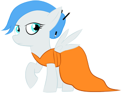 Size: 1283x973 | Tagged: safe, artist:totallynotabronyfim, oc, oc only, oc:cordoba, pegasus, pony, clothes, dress, eyeliner, looking at you, makeup, pencil, simple background, solo, transparent background