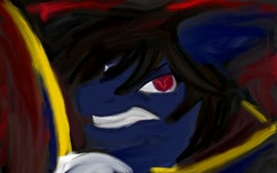 Size: 1280x800 | Tagged: safe, artist:ruthpainter, angry, code geass, lelouch vi britannia, ponified, solo