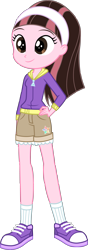 Size: 1699x4849 | Tagged: safe, artist:imperfectxiii, oc, oc only, oc:astral glow, equestria girls, absurd resolution, clothes, commission, cute, equestria girls-ified, female, hand on hip, hoodie, ocbetes, ponytail, shorts, simple background, smiling, socks, solo, sweater, transparent background, vector