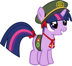 Size: 11701x10628 | Tagged: safe, artist:cyanlightning, twilight sparkle, pony, unicorn, .svg available, absurd resolution, cute, cyan's filly guides, female, filly, filly guides, filly twilight sparkle, hat, ribbon, simple background, solo, transparent background, twiabetes, vector, younger