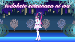 Size: 1920x1080 | Tagged: safe, artist:dashiemlpfim, artist:osipush, sci-twi, twilight sparkle, equestria girls, crossover, japanese, love live! school idol project, siivagunner, silvagunner, snow halation, vector